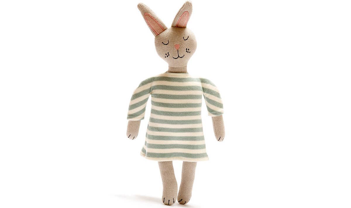 Bunny Doll Cuddly Toy, Organic Cotton Knitted