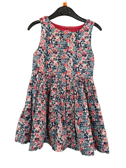 Preloved Sergent Major - Navy Red Floral Ditsy Sleeveless Dress (4-5y)