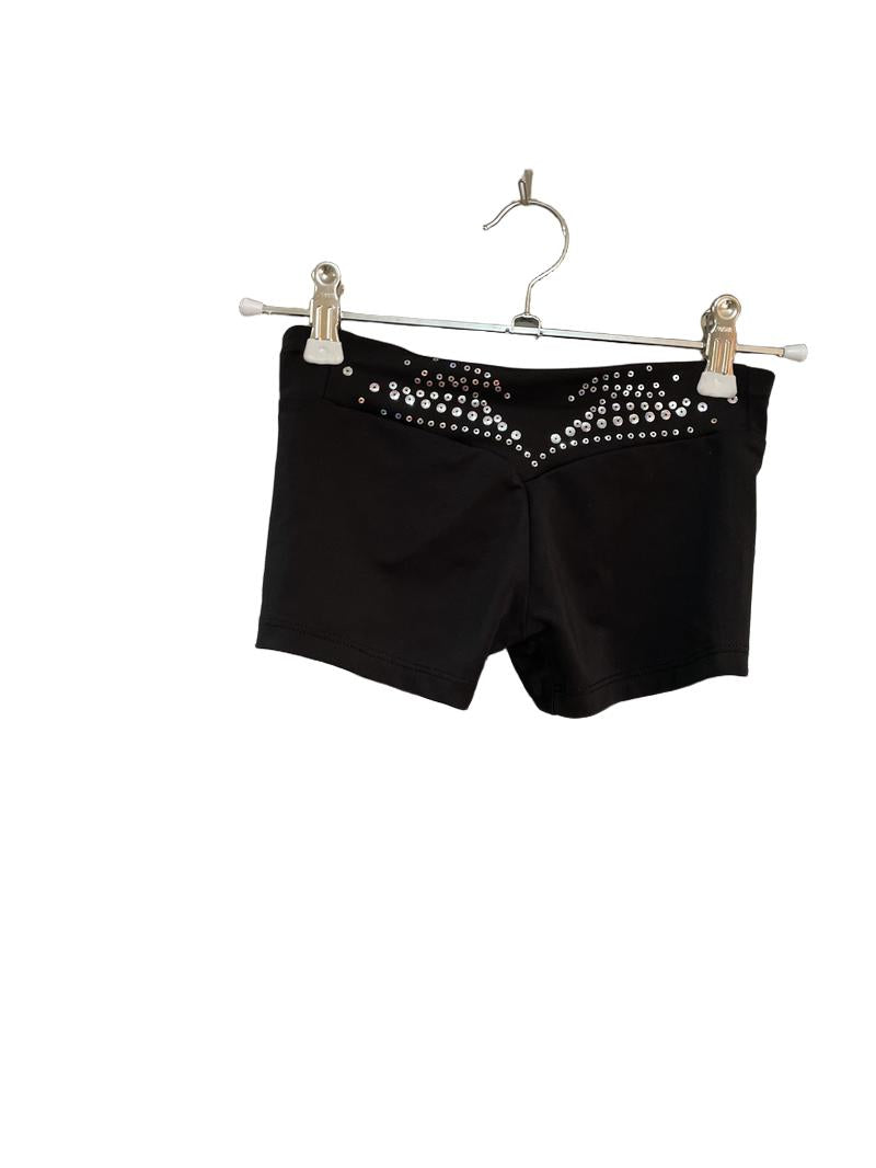 Preloved Unknown Brand - Black Gymnastics Sequin Shorts (7-8y, 8-9y)