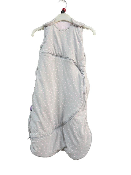 Preloved Snuz - Gray Pink Polka Dot Sleepsack, 2.5 Tog (0-3m, 3-6m, 0-6m)