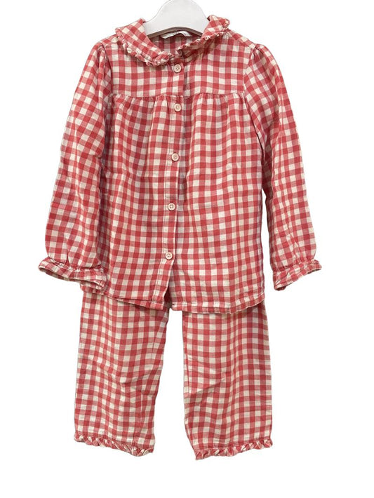 Preloved Marks & Spencer - Red And White Gingham Check Pyjamas. (5-6y)