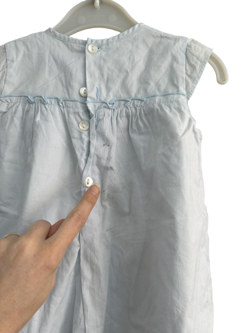 Preloved Bout'chou - Blue Butterfly Applique Short-sleeved Sundress (9-12m, 12-18m)