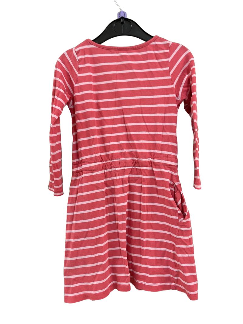 Preloved H&M - Pink Stripe Long-sleeved Jersey Dress (3-4y)