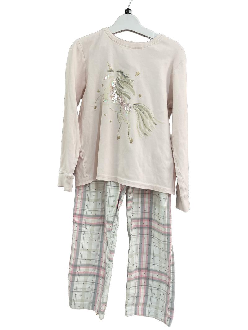 Preloved Next - Pink Sequin Unicorn Long-sleeved Pyjamas (11-12y)