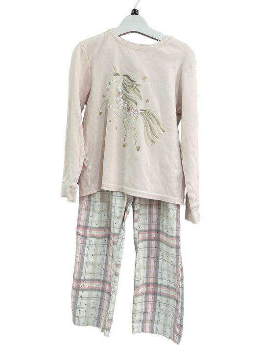 Preloved Next - Pink Sequin Unicorn Long-sleeved Pyjamas (11-12y)
