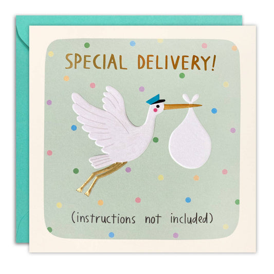 Special Delivery New Baby Square Peg Card