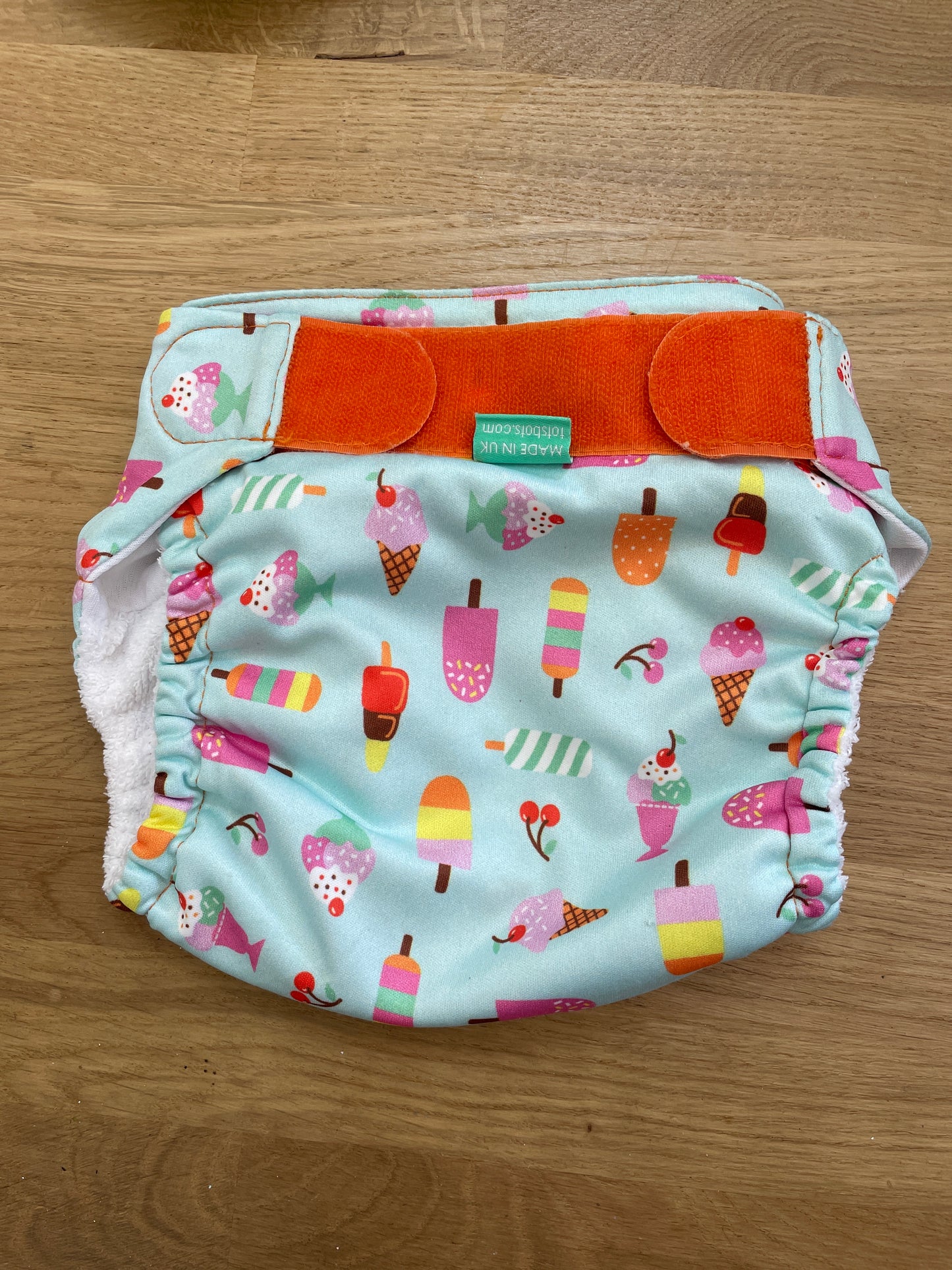 Preloved Totsbots - Accessories - Green With Ice Lollies Print Swim Diaper Nappy Cover, Size 2