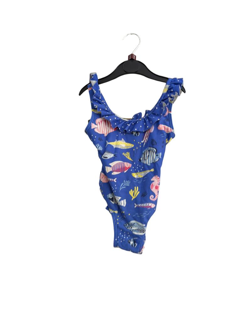 Preloved John Lewis - Blue Fish Print One Piece Swimsuit (2-3y)