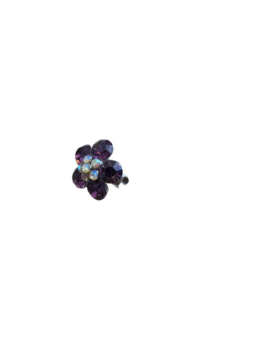 Preloved Unknown Brand - Purple Rhinestone Flower Pin