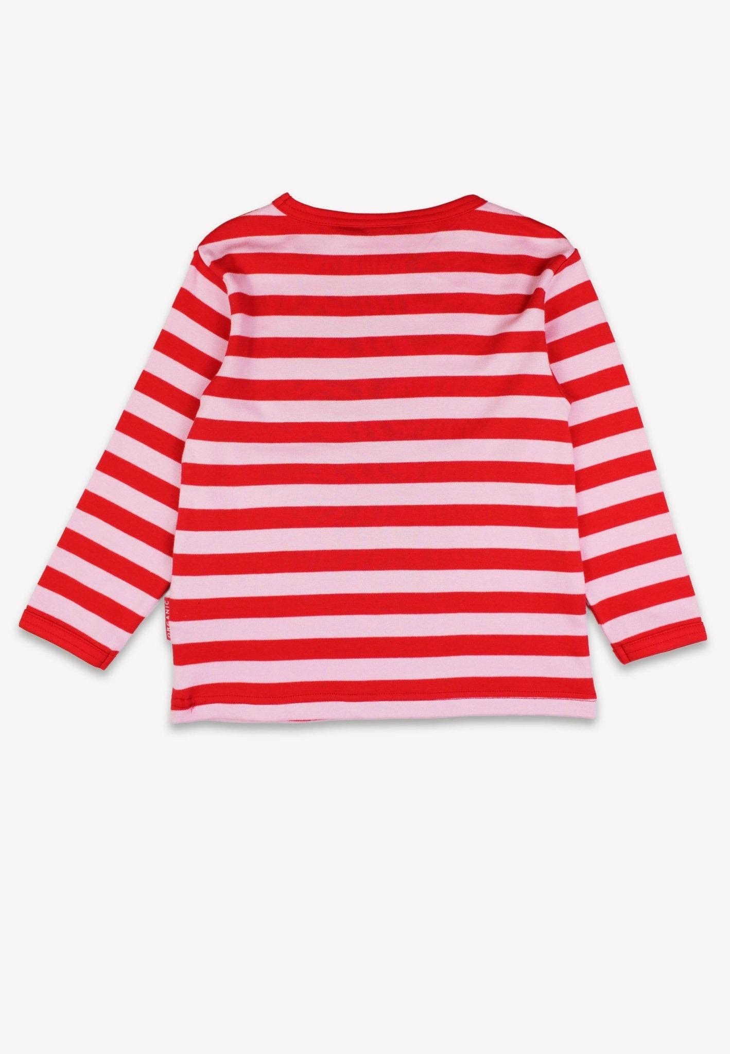 Organic Pink Horse Applique Long Sleeved T-Shirt