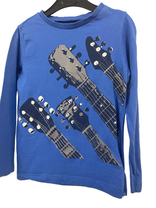 Preloved Mothercare - Blue Guitar Fret Long-sleeved Shirt (5-6y)