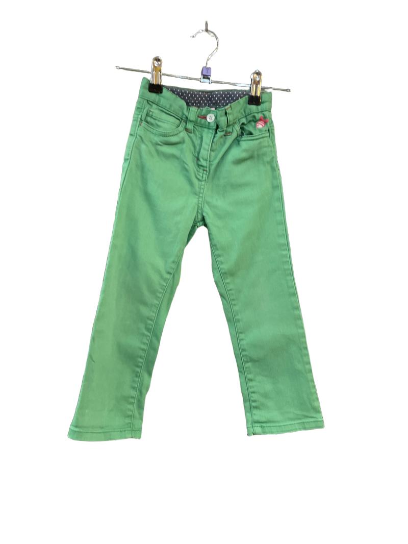 Preloved Laura Ashley - Green Denim Jeans (3-4y)