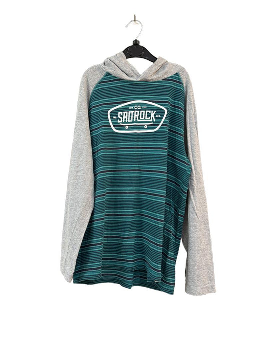 Preloved Saltrock - Teal Gray Raglan Saltrock Mfg Long-sleeved Hoodie (11-12y)