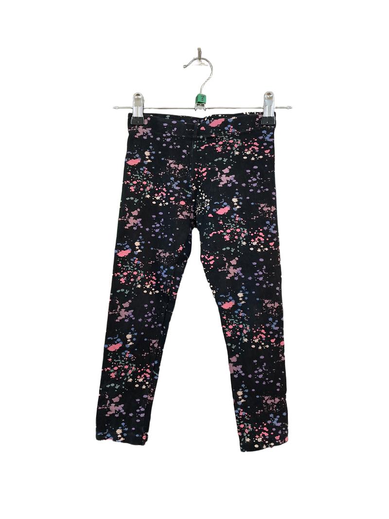 Preloved Next - Black  Paint Splatter Multicolour Leggings (5-6y)