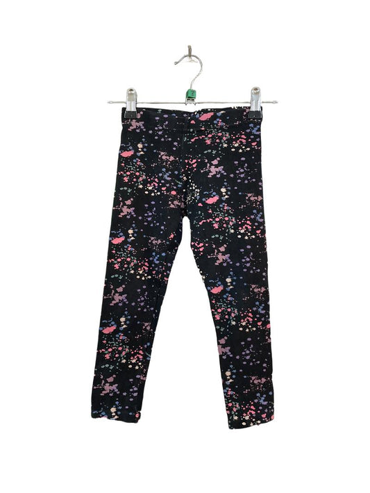 Preloved Next - Black  Paint Splatter Multicolour Leggings (5-6y)