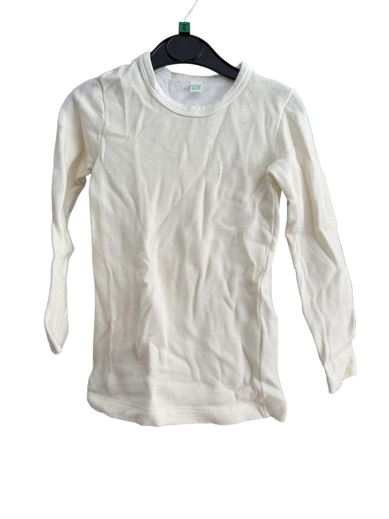 Preloved PRENATAL - Cream Long Sleeve Top, Cotton Wool Blend (5-6y)