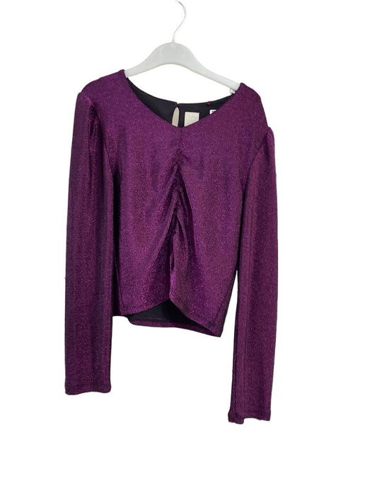 Preloved John Lewis - Purple Sparkle Shimmer Long-sleeved Party Top (11-12y)