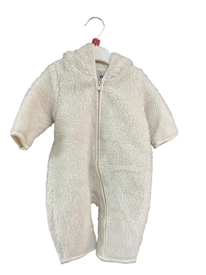 Preloved Baby Gap - White Fleece Onesie (0-3m)