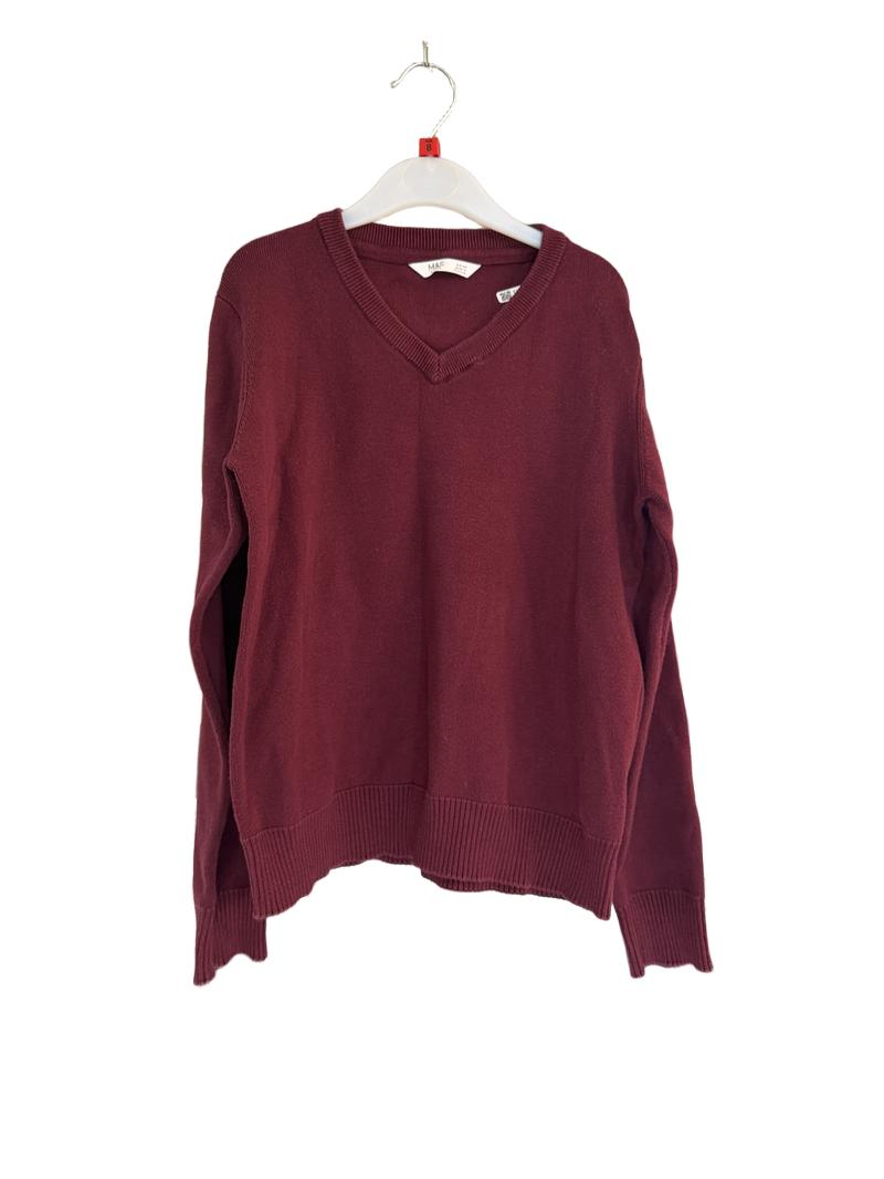 Preloved Marks & Spencer - Maroon School Jumper (8-9y)