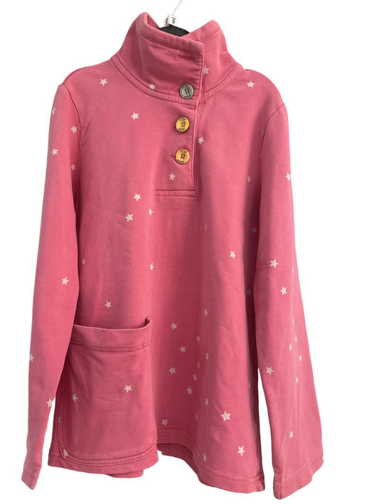Preloved Joules - Pink Star Half Button Up Long-sleeved Top (9-10y)