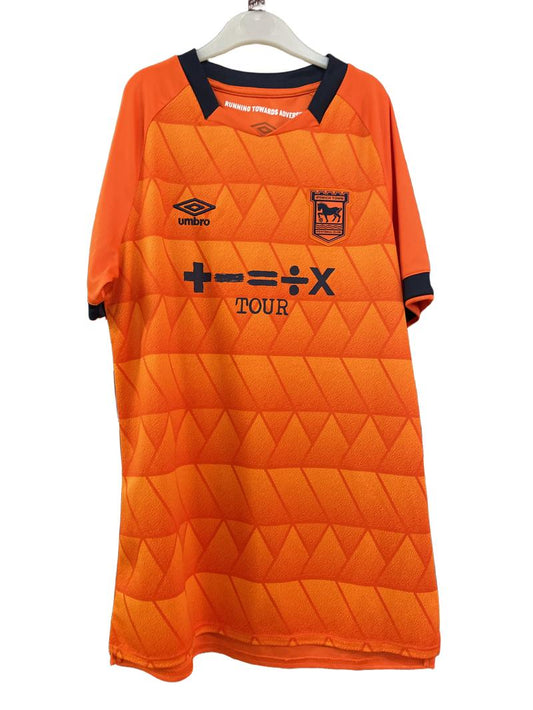 Preloved Umbro - Orange Ipswich Town FC Short-sleeved Wicking Athletic Top, YXL (12-13y, 13-14y)
