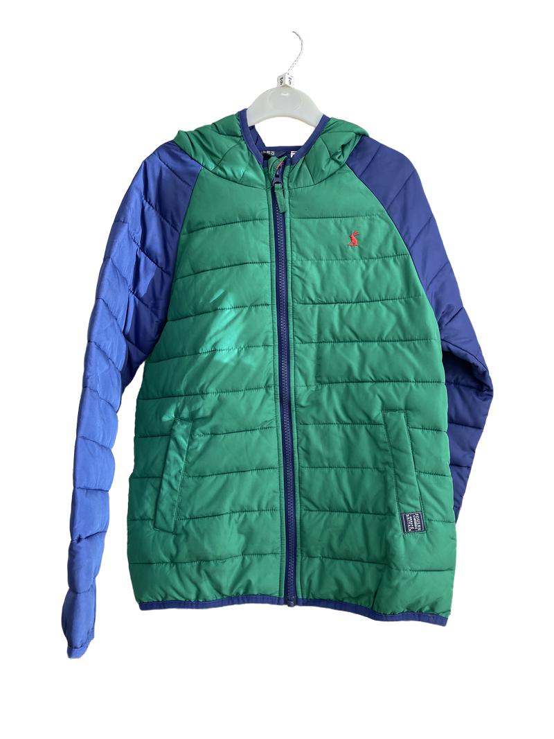 Preloved Joules - Green Blue Colour Block Zip Puffer Jacket (9-10y)
