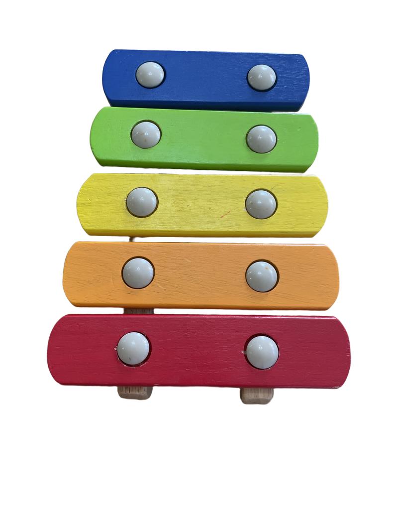 Preloved Toys - Wooden Rainbow Xylophone. No Stick. - John Lewis