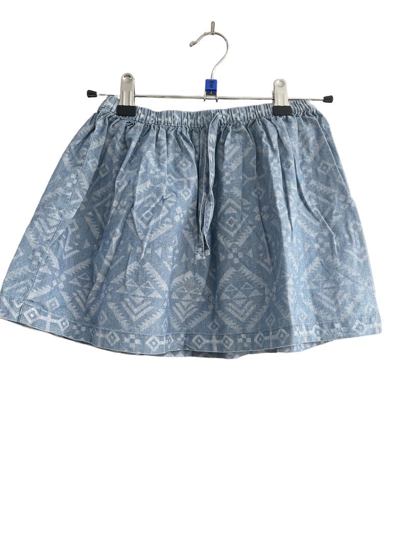 Preloved Carter's - Blue Denim Patterned Skirt (6-7y) - Skirt