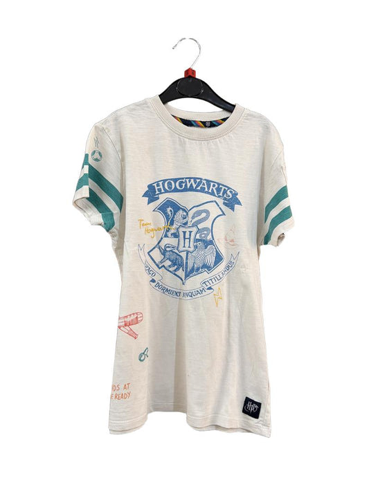 Preloved Marks & Spencer - White Hogwarts Graphic T Shirt (8-9y)