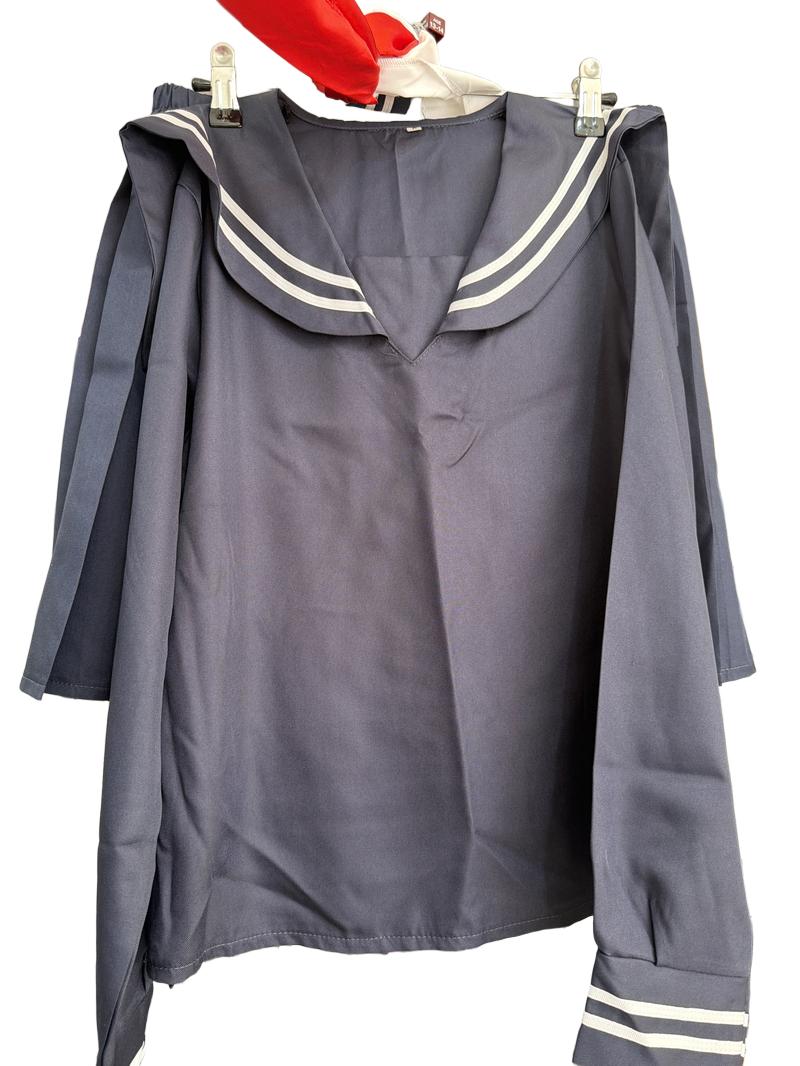 Preloved Unknown Brand - Navy Sailor Costume (top, Skirt, Scarf) (12-13y, 13-14y)