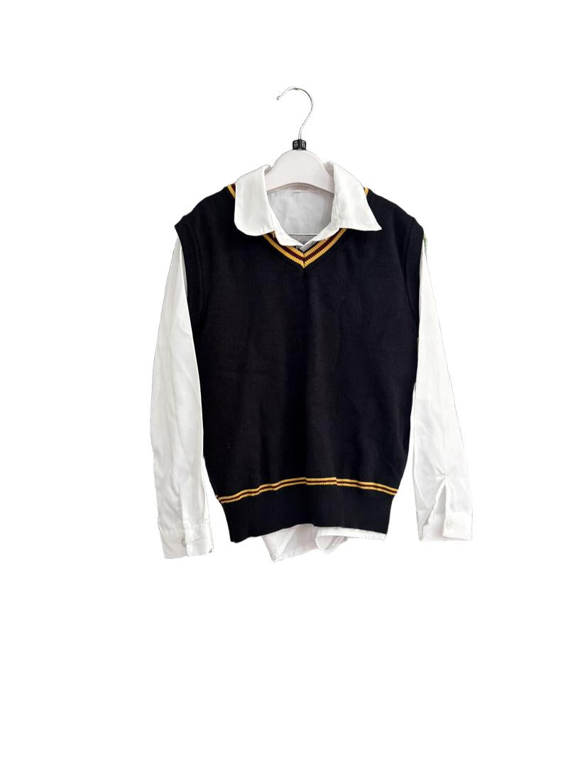 Preloved Unknown Brand - Hermione Granger Costume (skirt, Shirt, Sleeveless Jumper), 145 Cm (11-12y)