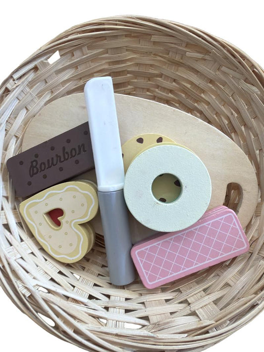 Preloved Toys - Wooden Biscuit Platter Set Bundle - Bigjigs Toys
