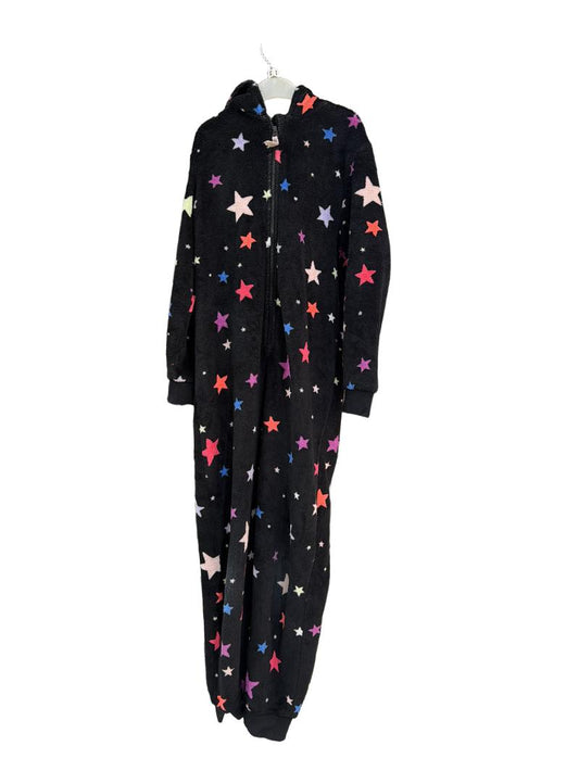 Preloved Marks & Spencer - Black Star Fleece Onesie (9-10y)