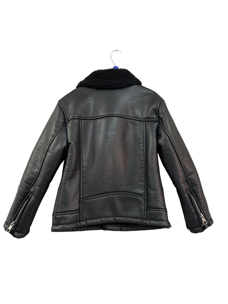 Preloved Zara - Black Bomber Motorcycle Jacket (6-7y)