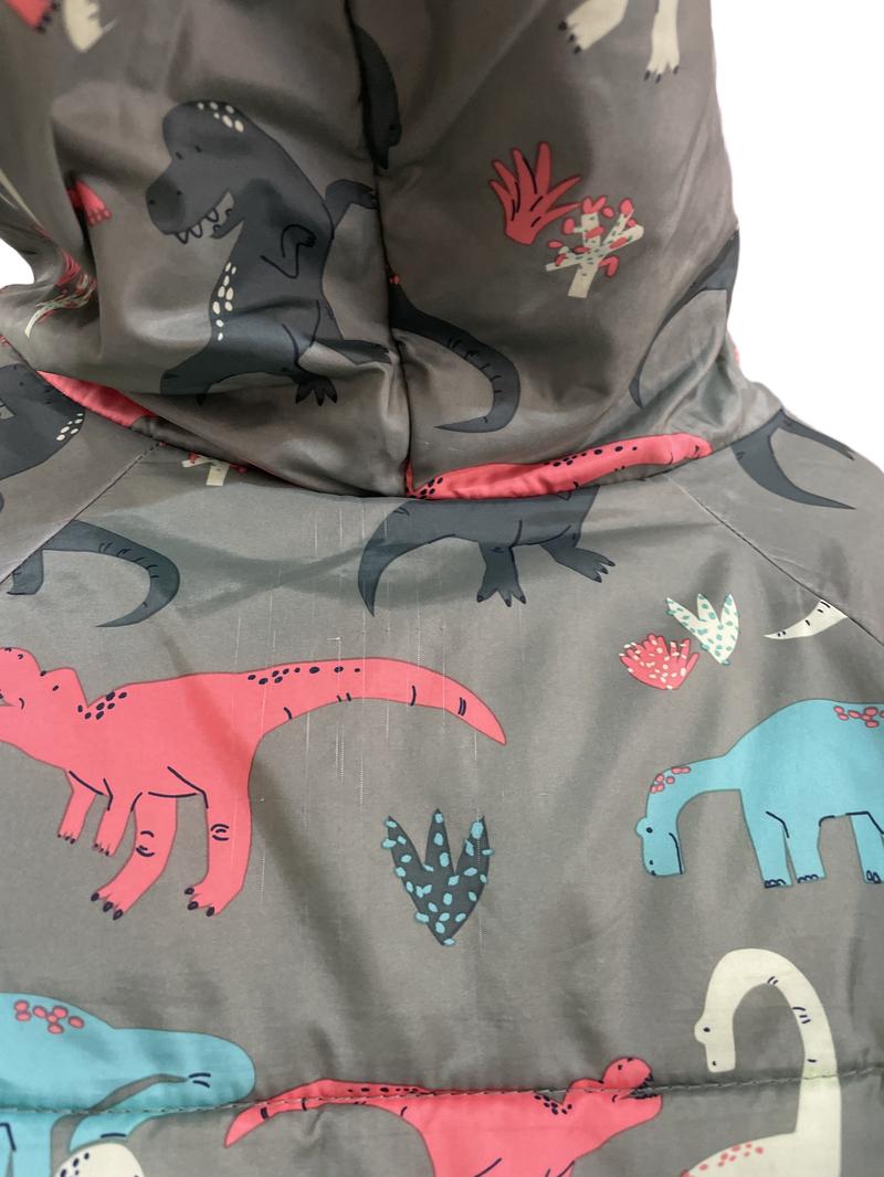 Preloved Marks & Spencer - Green Dinosaur Parka Puffer Jacket (6-7y)
