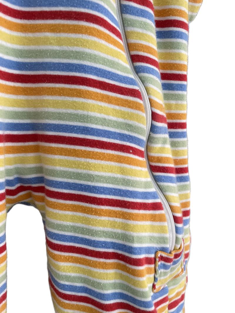 Preloved Jojo Maman Bebe - Rainbow Stripe Sleep Suit With Removable Arms, 2.5 Tog (2-3y)