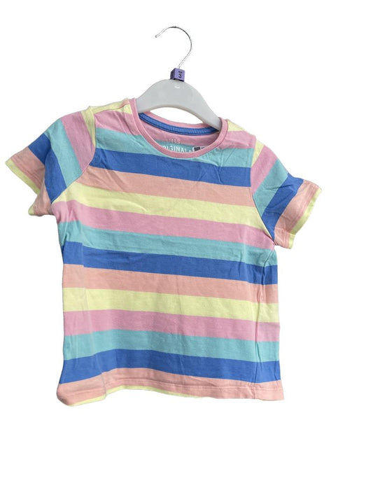 Preloved Marks & Spencer - Pastel Striped T Shirt (3-4y) - Top