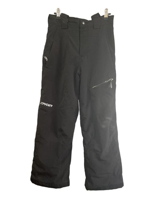 Preloved Spyder - Black Ski Trousers Salopettes, 152 Cm (12-13y, 13-14y)