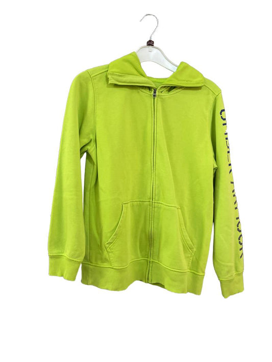 Preloved Under Armour - Neon Green Zip Hoodie, YLG (13-14y)