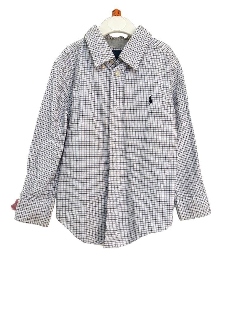 Preloved Ralph Lauren - Blue And Black Checkered Ralph Lauren Shirt. (4-5y, 3-4y)