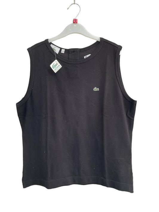 Preloved Lacoste - Black Sleeveless Vest Tank, NEW With Tags (10-11y)
