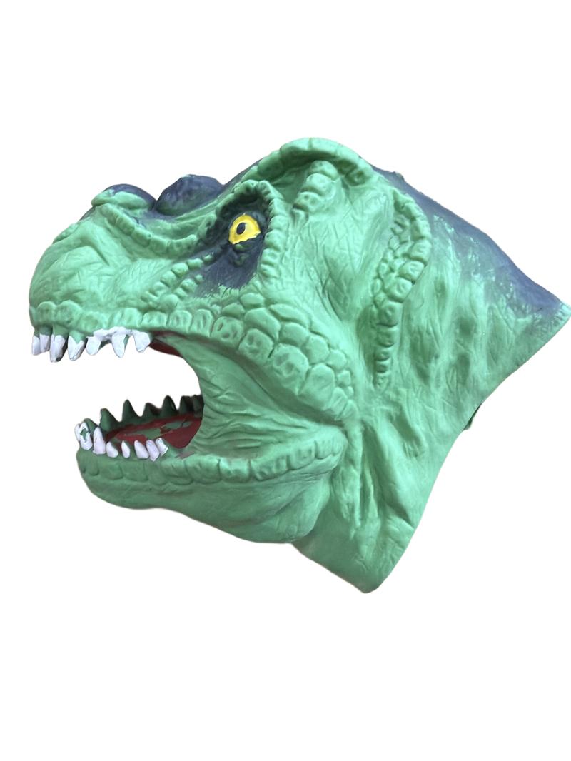 Preloved Toys - Green Rubber Dinosaur Head Puppet - Unknown Brand