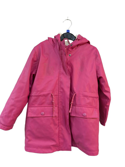 Preloved John Lewis - Pink Fleece-lined Waterproof Rain Coat (6-7y)