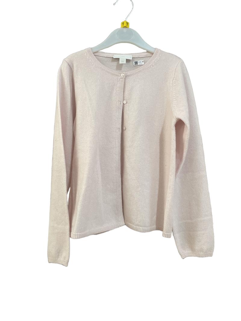 Preloved The Little White Company - Top - Pink Lightweight Half Button Cardigan (7-8y)