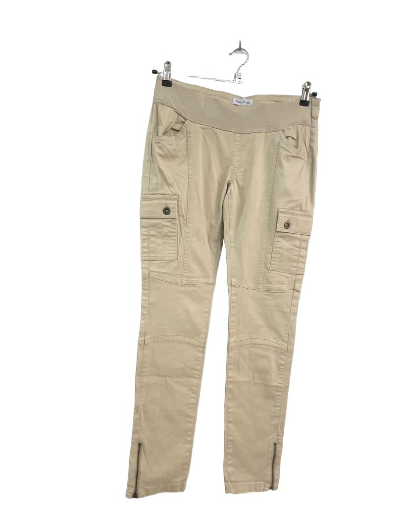 Preloved Seraphine - Beige Under-bump Cargo Trousers, Size US 2 (6)