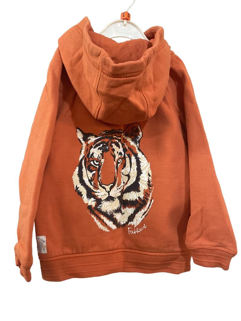 Preloved Fatface - Orange Jacket With Tiger On Back. (4-5y)