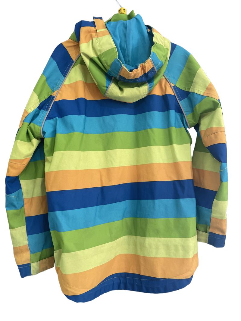 Preloved Villervalla - Multicolour Stripe Rain Shell Jacket, 122 Cm (7-8y)