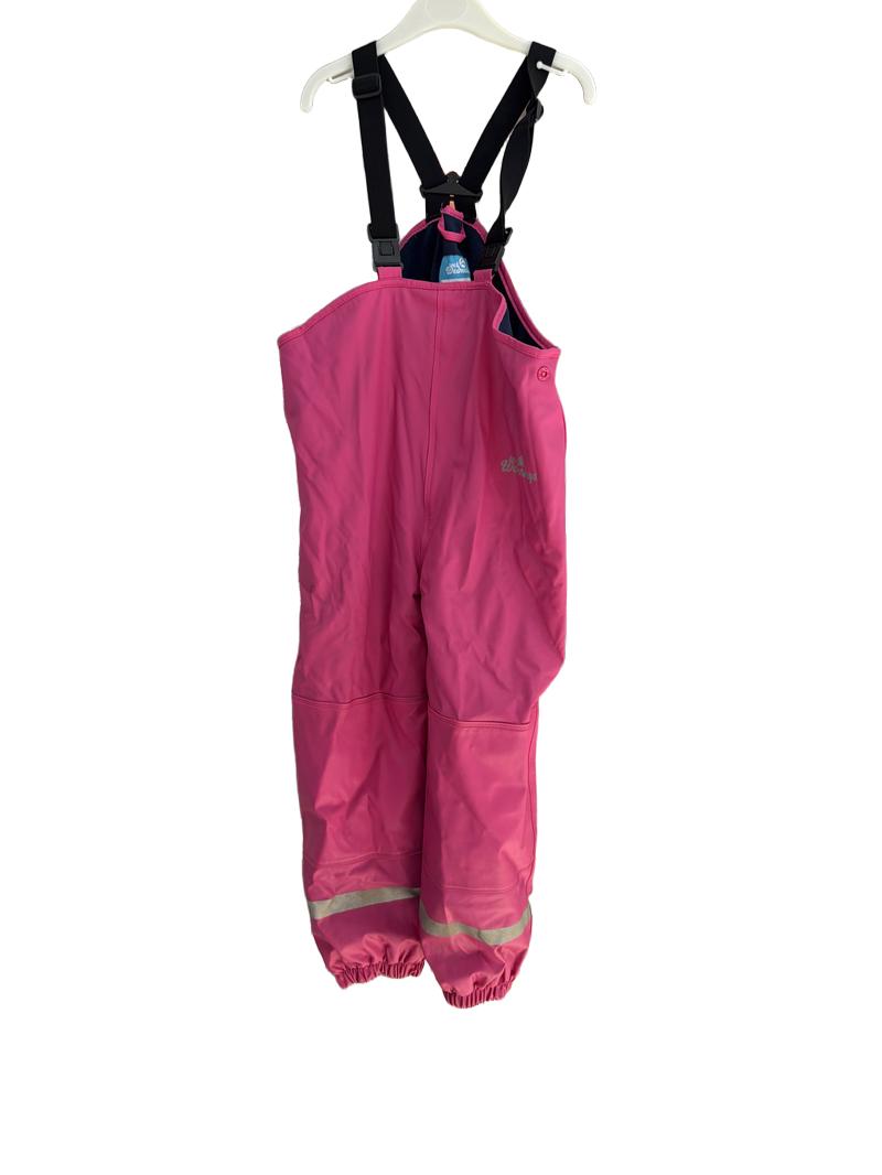 Preloved Wet Wednesdays - Pink Waterproof Overalls. 120 Cm (7-8y)