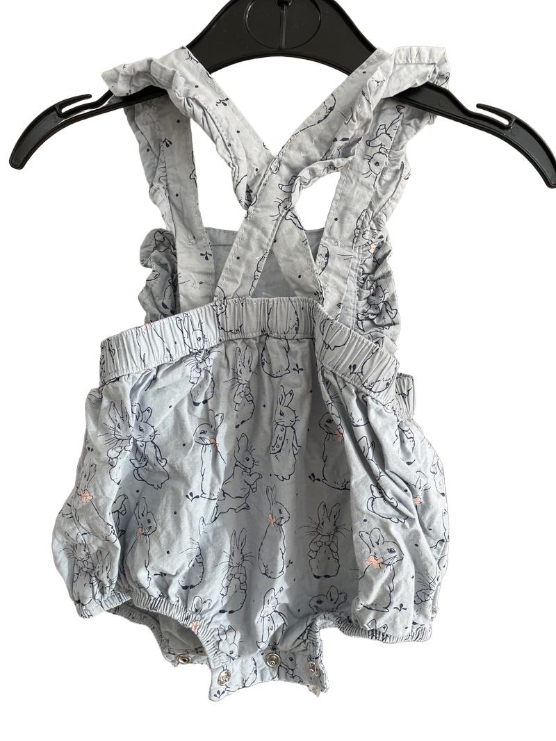 Preloved Unknown Brand - Blue Peter Rabbit Dungarees (0-3m) - Dungarees