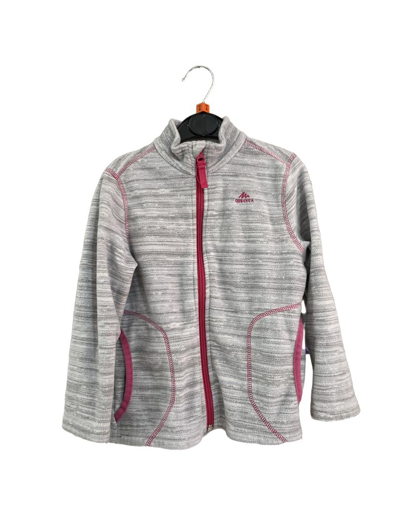 Preloved Decathlon - Quechua Gray Pink Zip Fleece (4-5y)